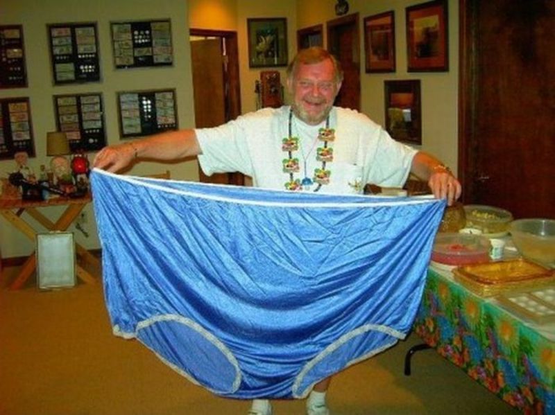 Funny Man Showing Big Shorts