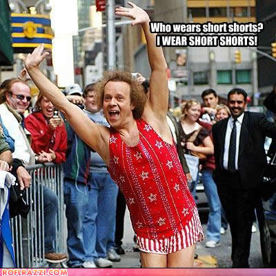 Funny Richard Simmons In Shorts Image