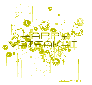 Happy Vaisakhi Fireworks Animated Picture