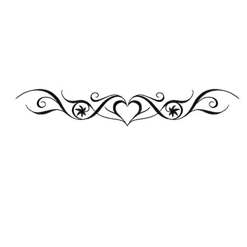 Heart Armband Tattoo Stencil