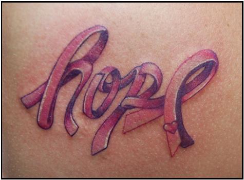 Hope Cancer Tattoo Image