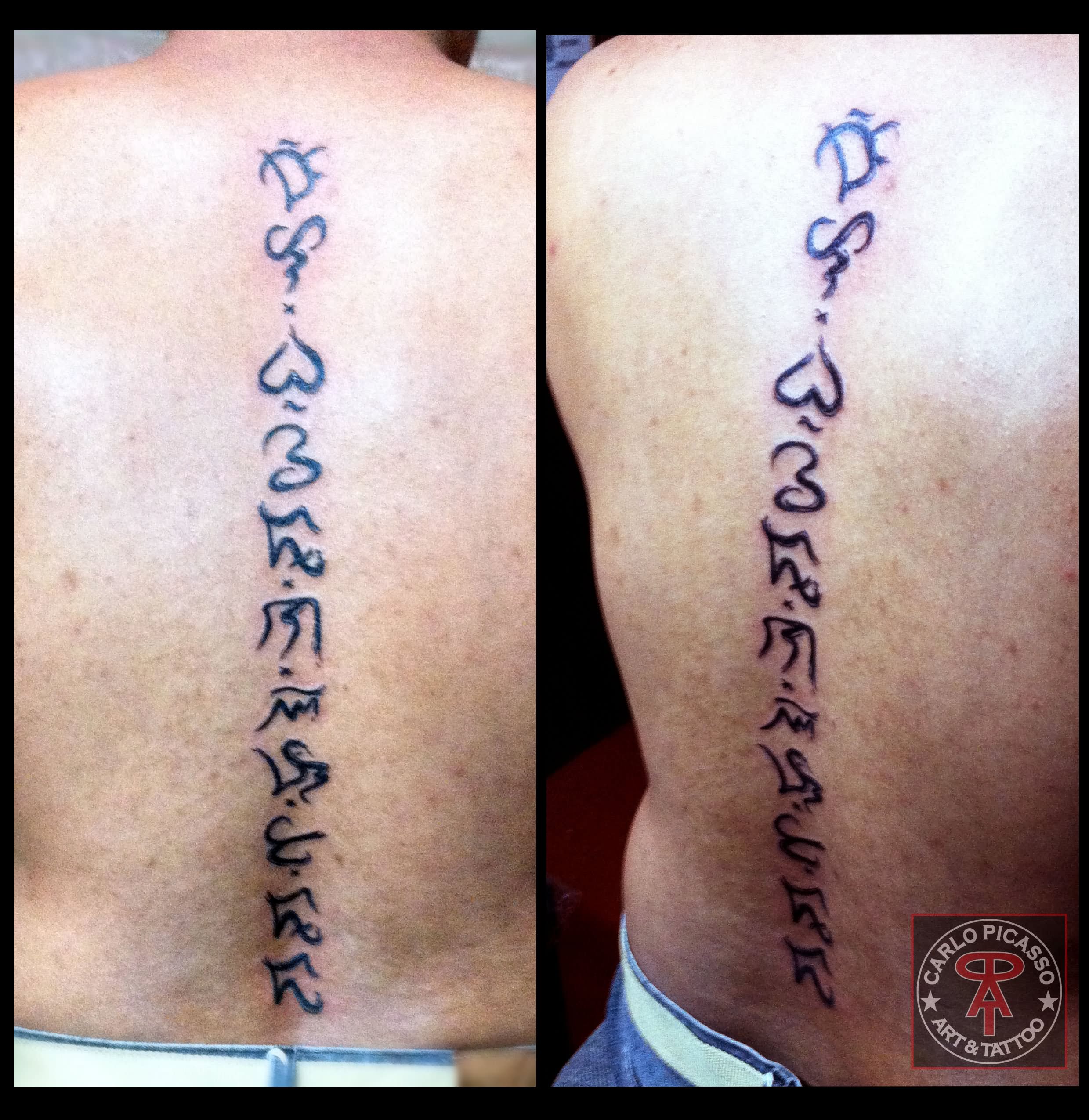 Man Back Body Alibata Tattoos
