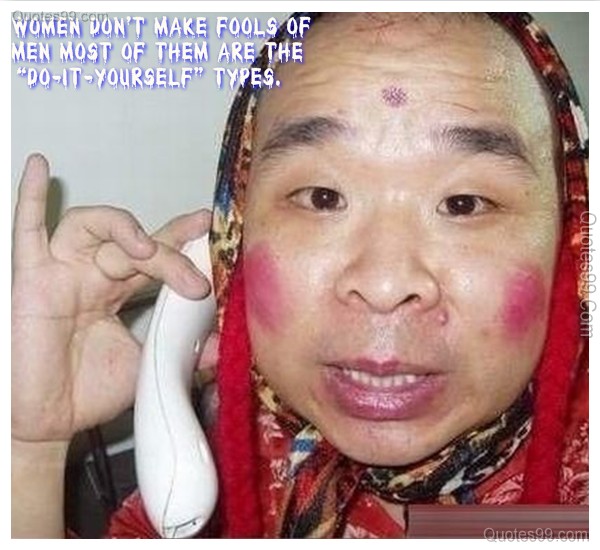 Man In Women Dress And Makeup Funny Picture