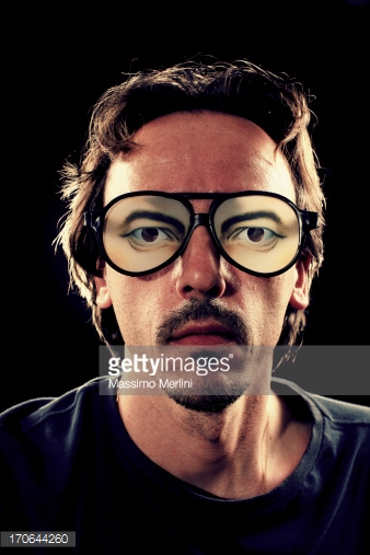 Man Wearing Funny Glasses