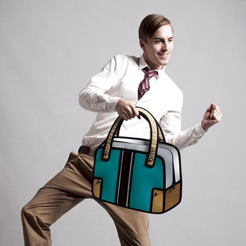 Man With Hand Bag Funny Picture