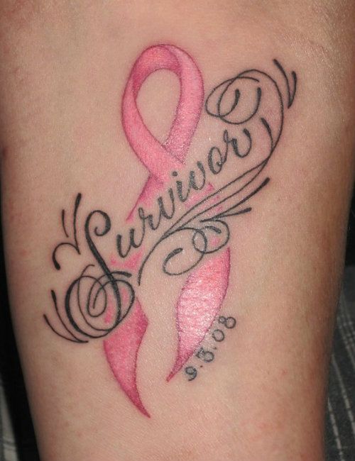 Memorial Survivor Cancer Tattoo On Arm