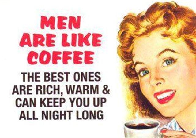 Men Are Like Coffee Funny Image