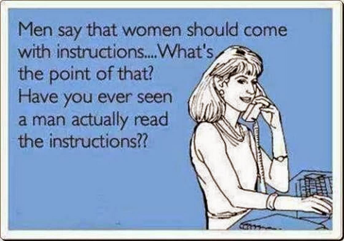 Men Say That Women Should Come With Instruction Funny Card
