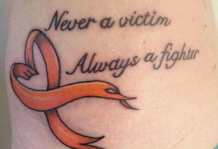 Never A Victim Always A Fighter Cancer Quote Tattoo