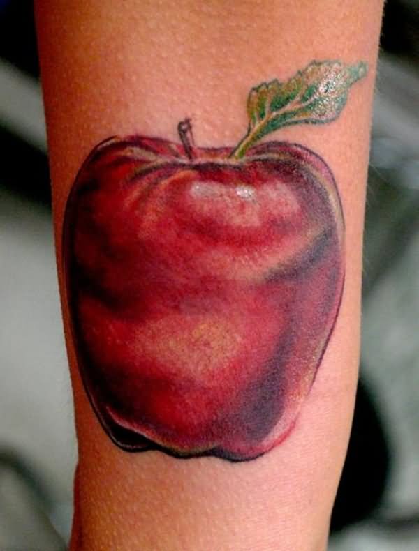 Red Apple Tattoo Design