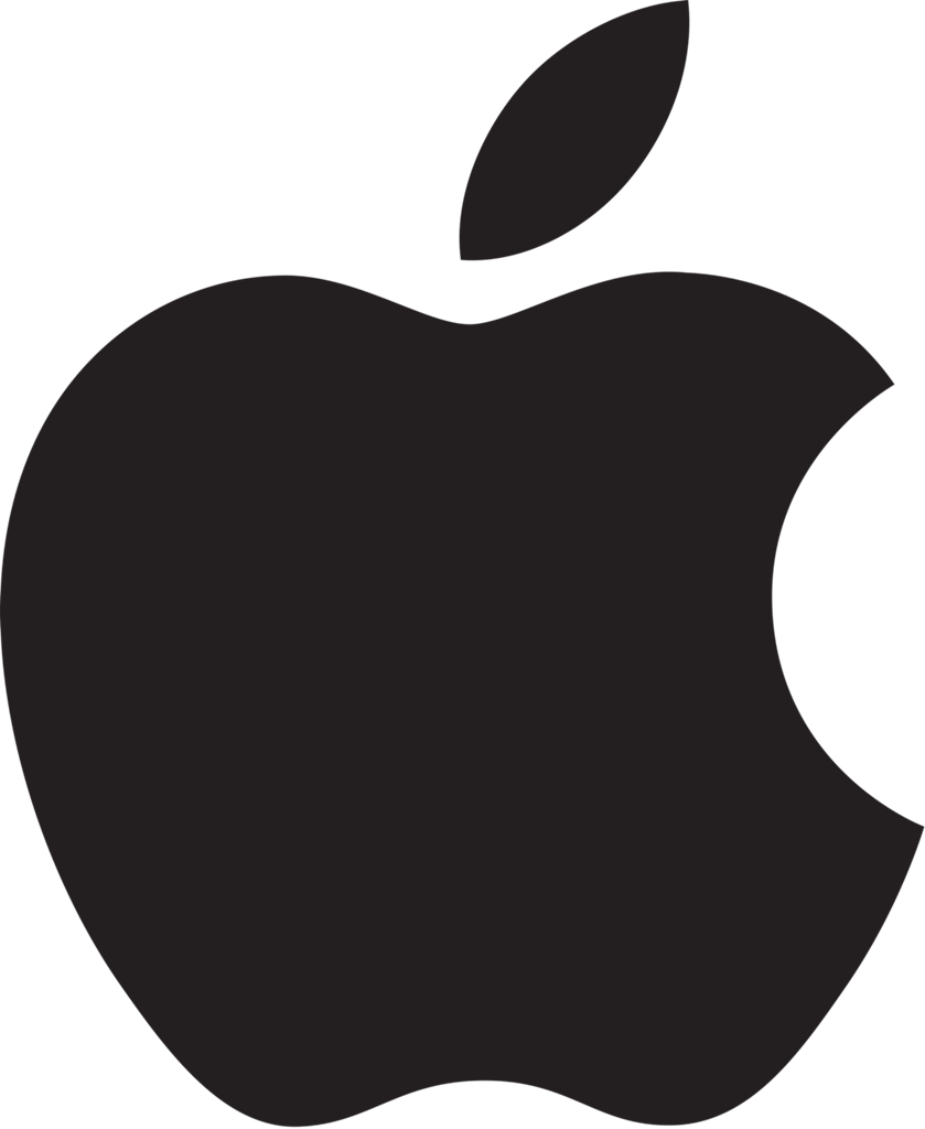 Silhouette Apple Logo Tattoo Stencil