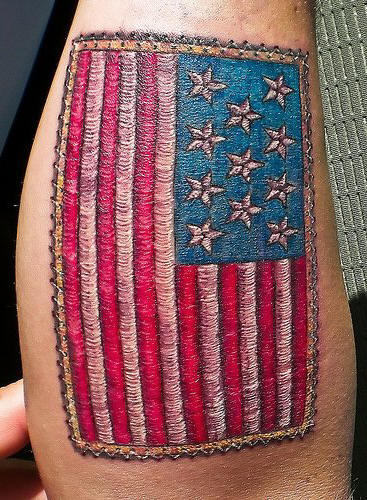 Wonderful American Flag Tattoo Design
