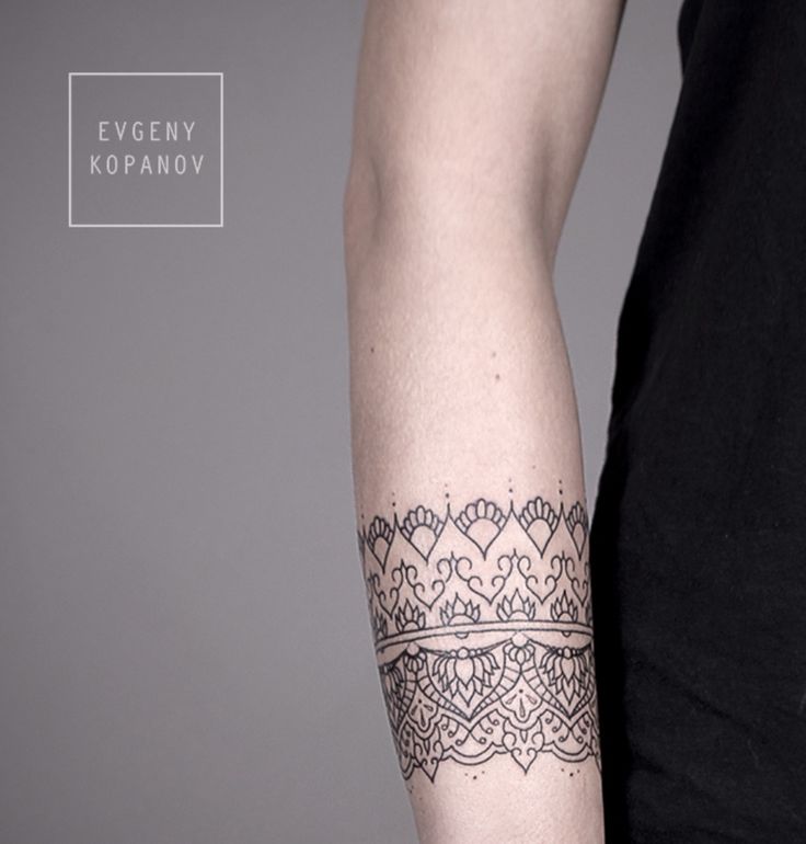 Amazing Wristband Tattoo On Wrist By Evgeny Kopanov