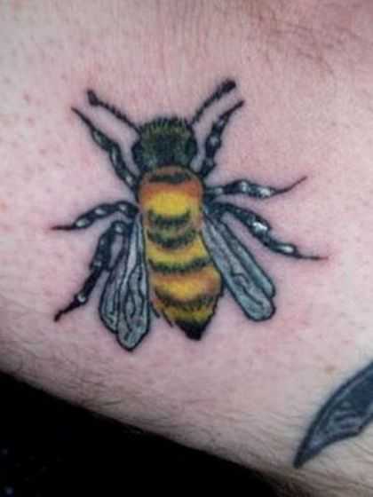 Attractive Bee Tattoo Design
