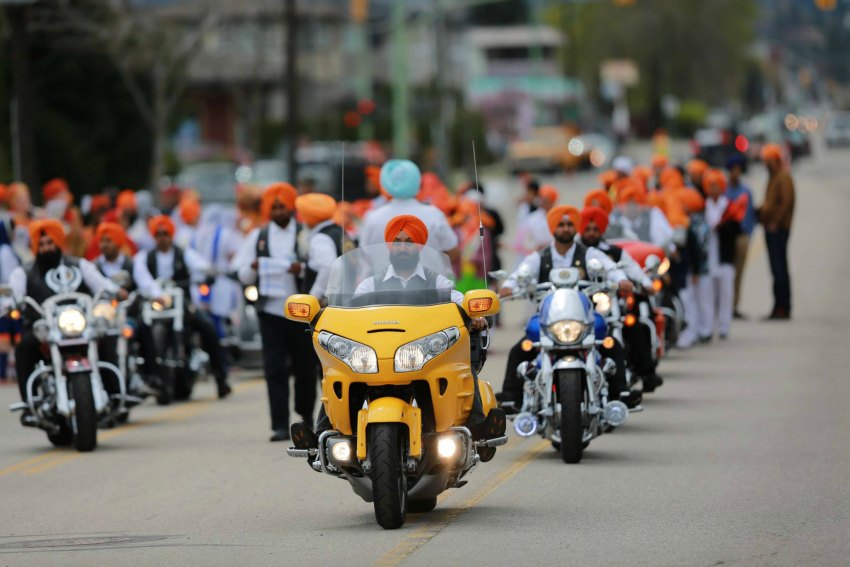 Bikers Take Part In Vaisakhi Parade