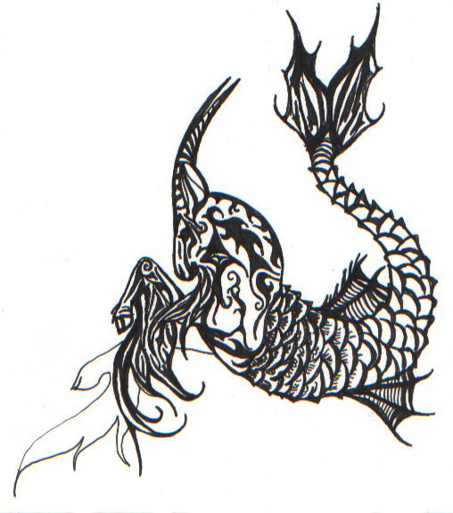 Black And Grey Capricorn Zodiac Sign Tattoo Design