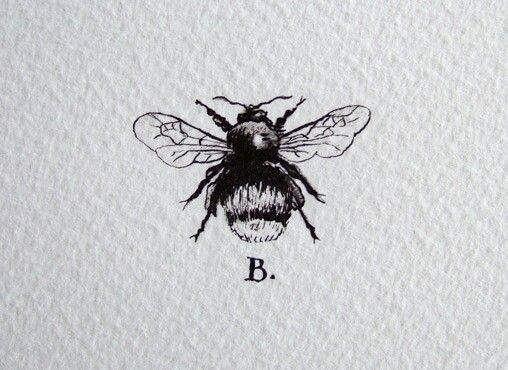 Black Bee Tattoo Design
