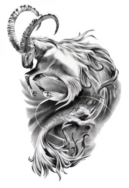 Capricorn Goat Tattoo Design Idea