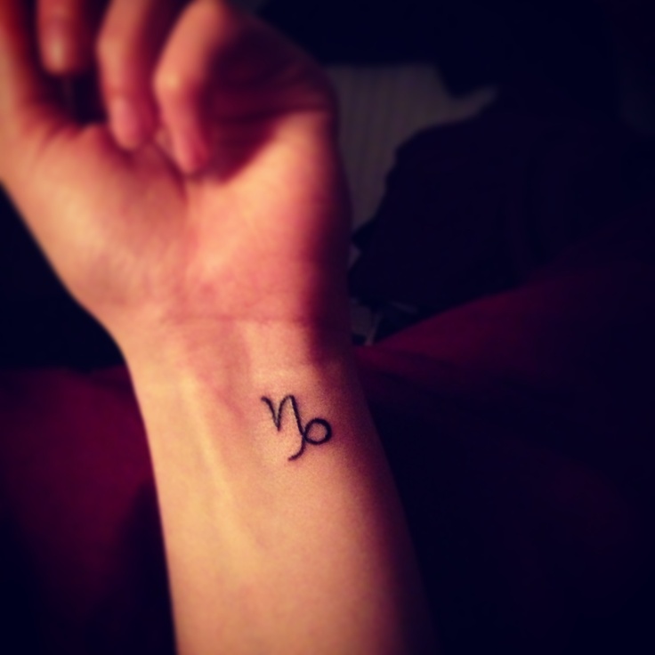 Capricorn Tattoo on Left Wrist For Girls