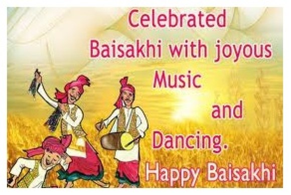Celebrated Baisakhi With Joyous Music And Dancing Happy Baisakhi