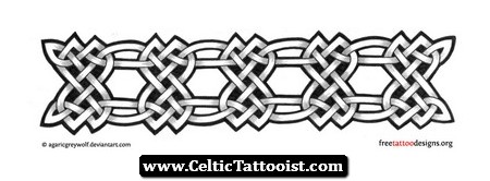 Cool Celtic Wristband Tattoo Stencil