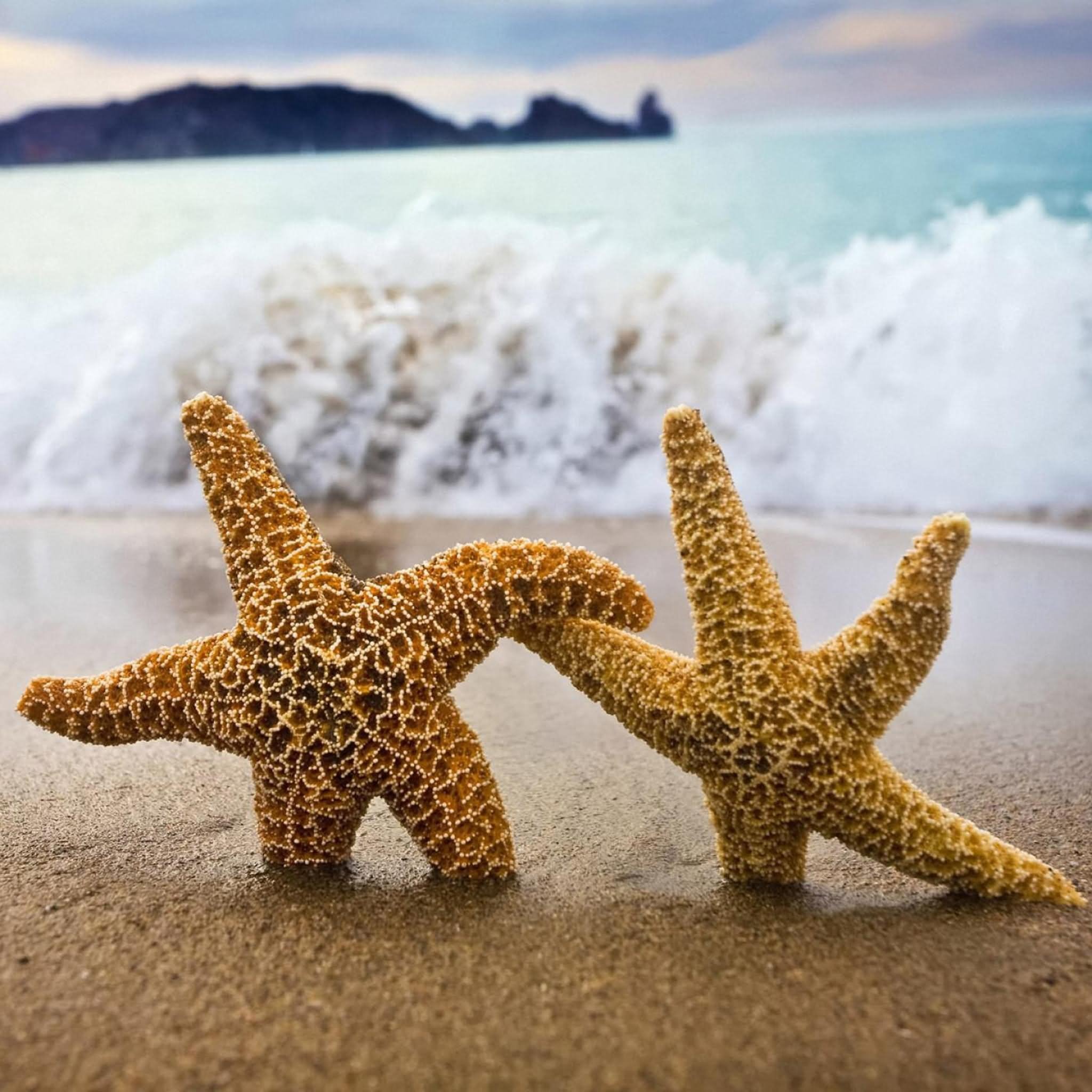 Couple Star Fish On Beach Funny Picture