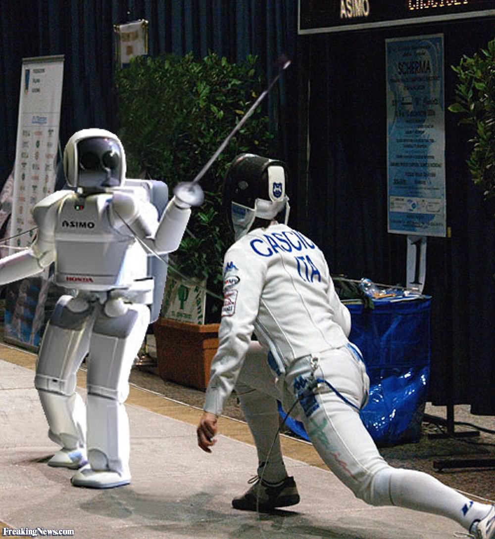 Fencing Robot Funny Image