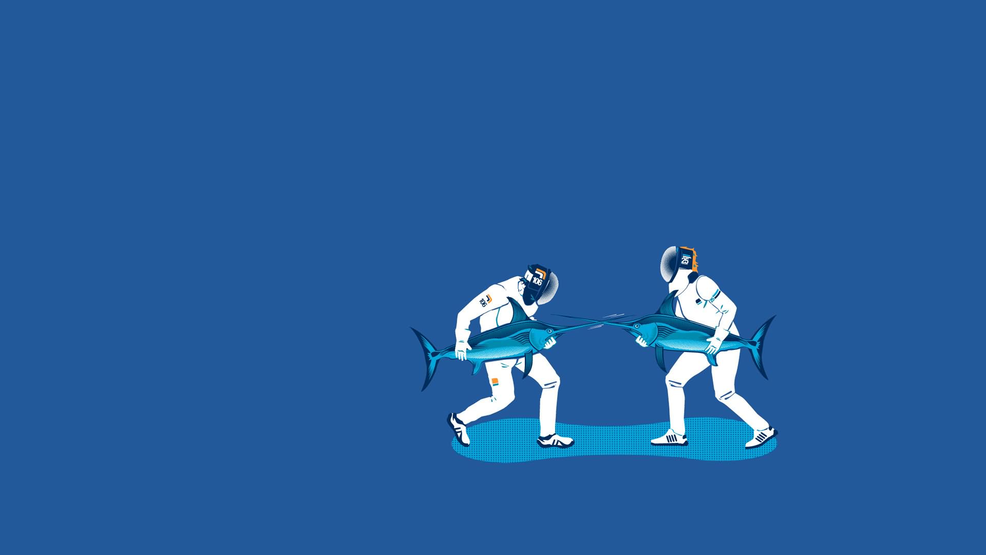 Fencing With Fish Funny Picture