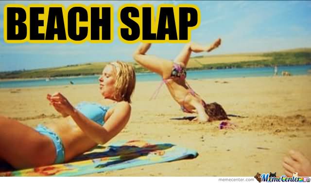 Funny Beach Slap Image