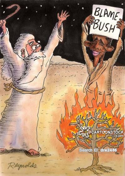 Funny Burning Bush Cartoon Picture