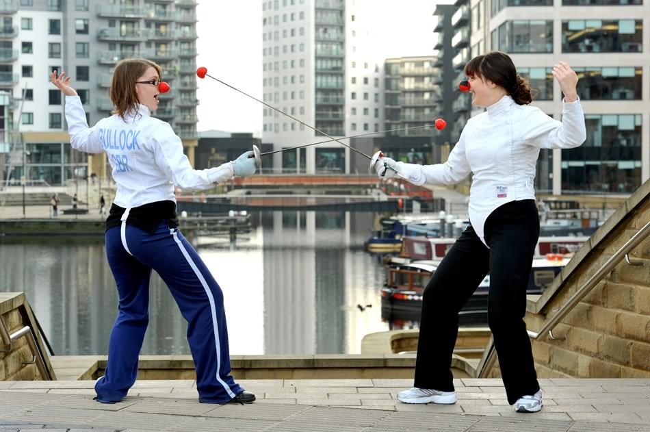 Funny Fencing Girl Picture