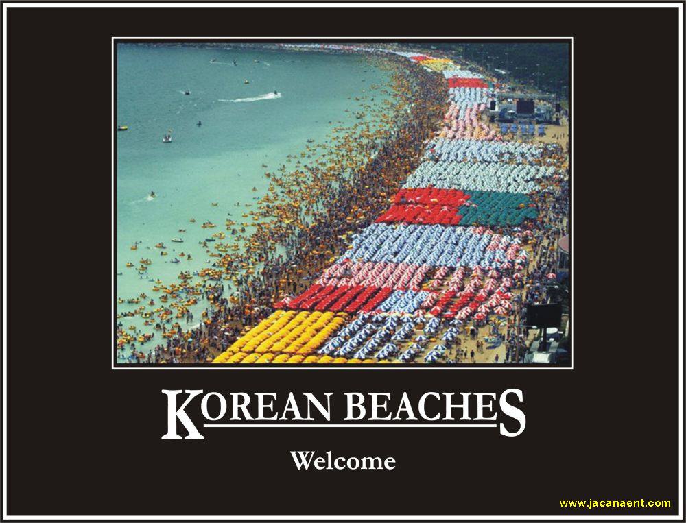 Funny Korean Beaches Poster