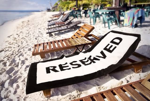 Funny Reserved Towel Beach Picture