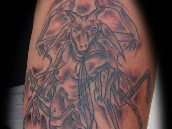 Goat Capricorn Tattoo On Full Sleeve