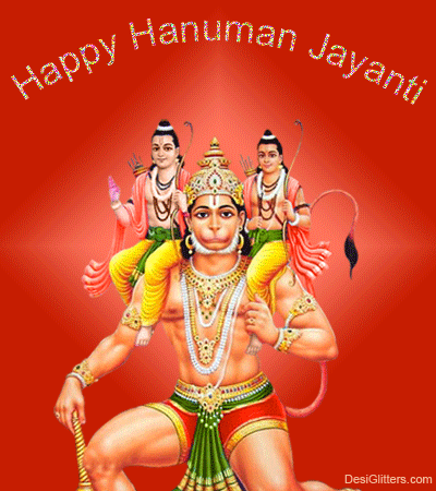 Happy Hanuman Jayanti Glitter