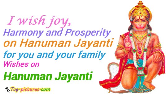 I Wish Joy, Harmony And Prosperity On Hanuman Jayanti For You And Your Family Wishes On Hanuman Jayanti