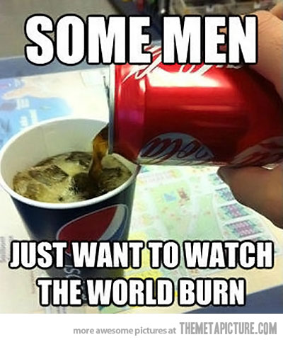 Just Want To Watch The World Burn Funny Picture
