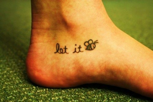 Let It – Little Bee Tattoo On Heel