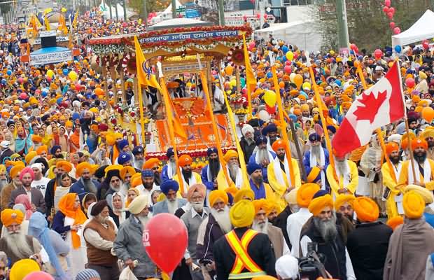 People Gathered To Take Take Part In Vaisakhi Parade