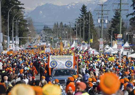 Sikhs Taking Part In Vaisakhi Parade