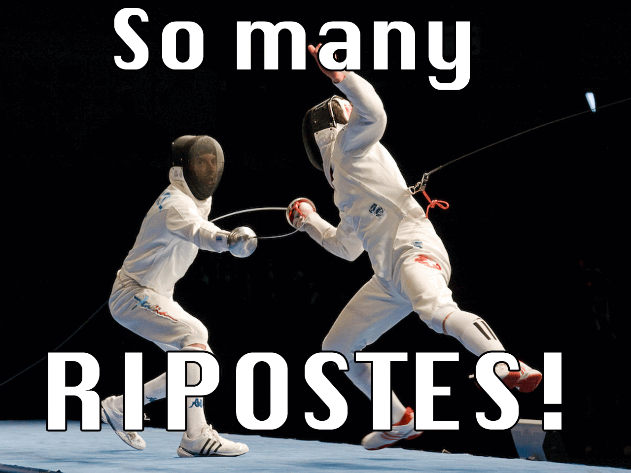 So Many Ripostes Funny Fencing Image