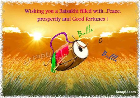 Wishing You A Baisakhi Filled With Peace, Prosperity And Good Fortunes Happy Vaisakhi