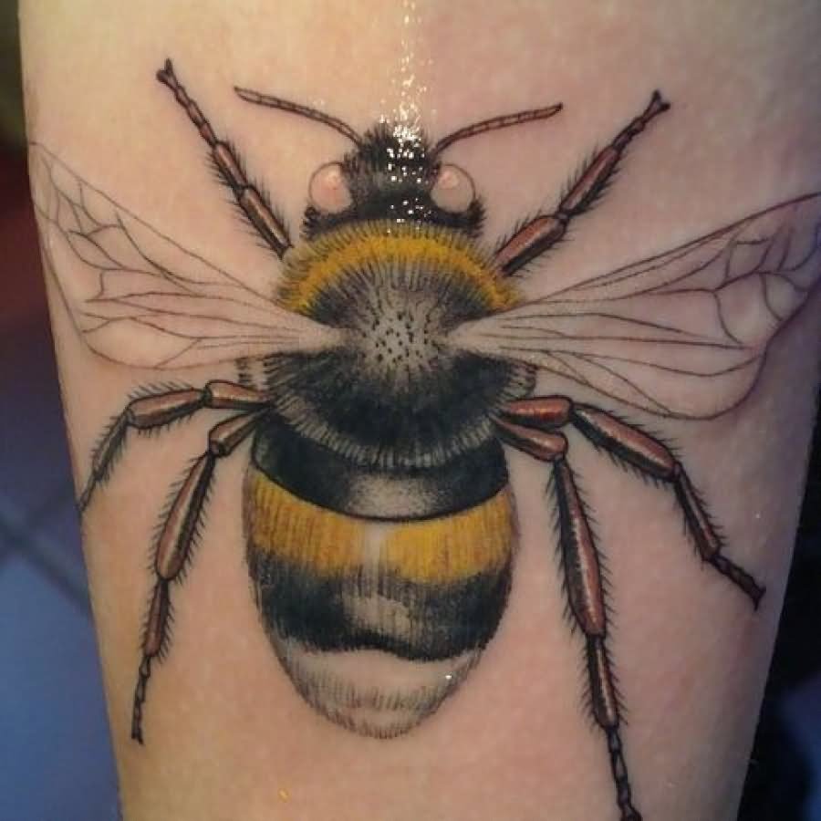 Wonderful Bee Tattoo Design