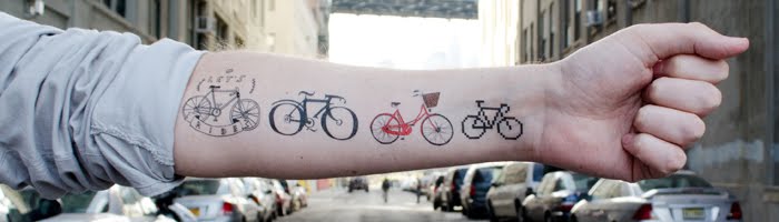 Amazing Four Bike Tattoo On Forearm