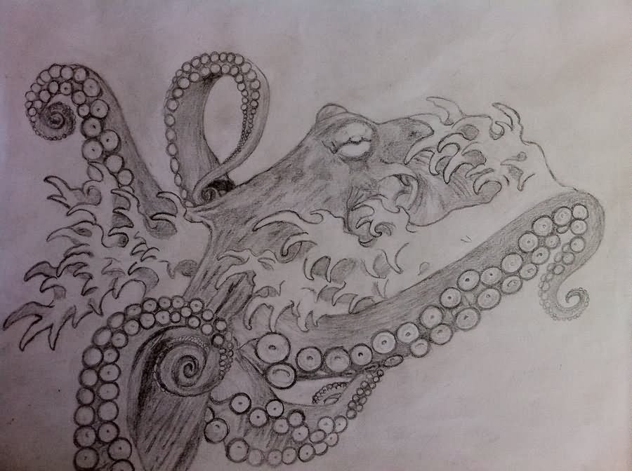 Amazing Kraken Tattoo Design By AwesomeAlton