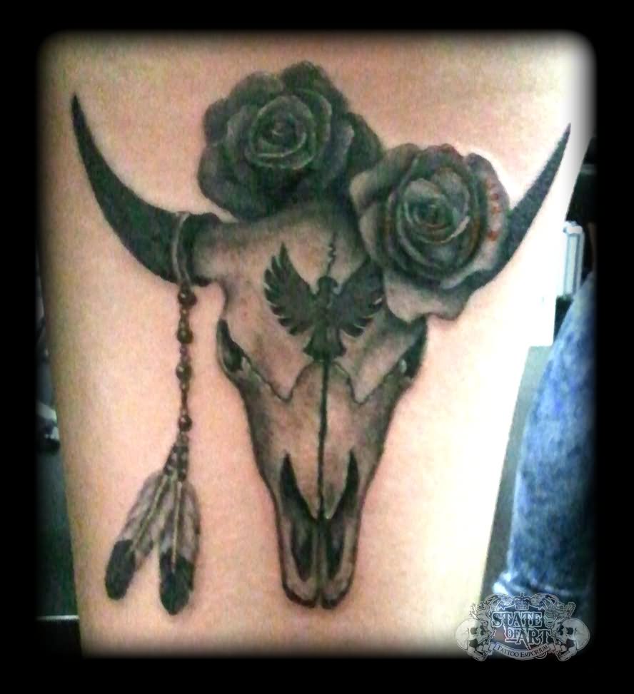 35+ Incredible Cow Skull Tattoos
