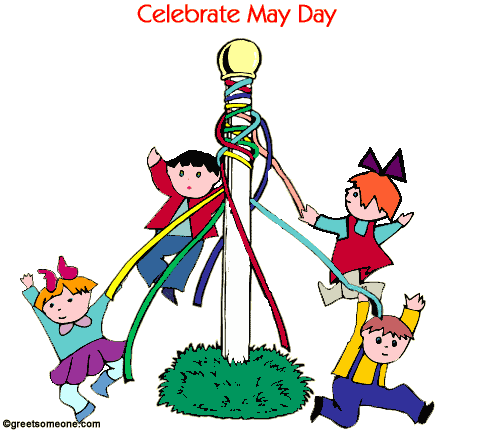Celebrate May Day Children Celebrating Animated Picture