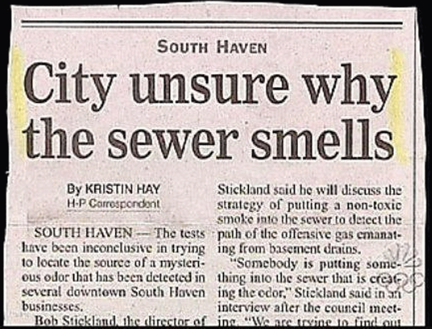 City Unsure Why The Sewer Smell Funny Play On Words Image