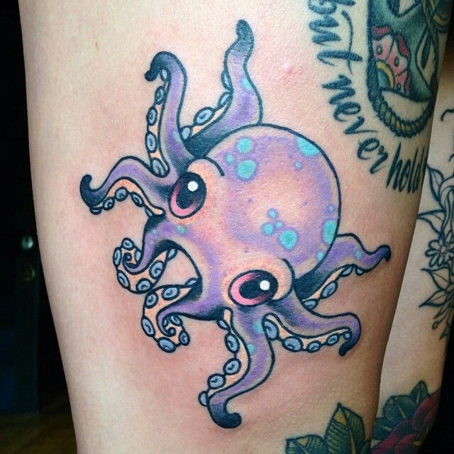 Cute Baby Octopus Tattoo by Rachel Baldwin
