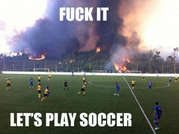 Fuck It Let's Play Soccer Funny Image